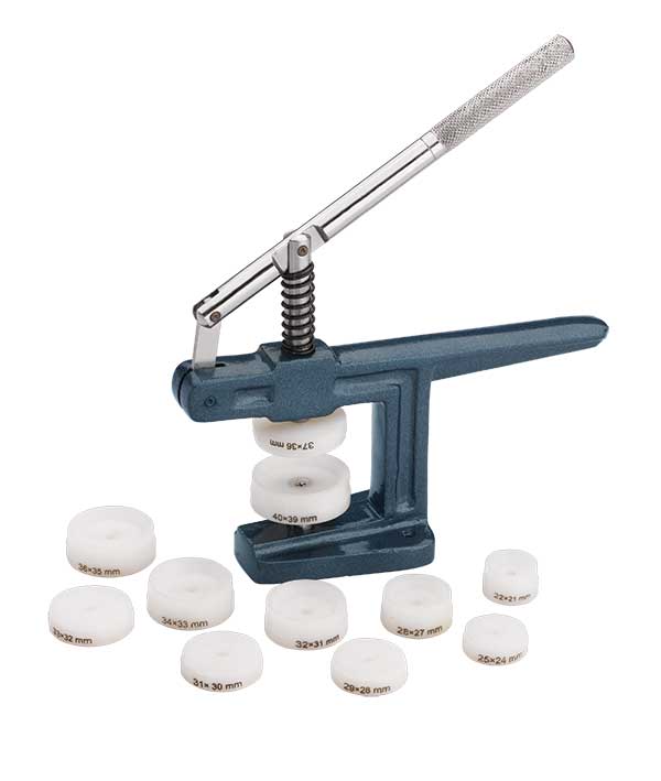 Press for cases and watch glasses