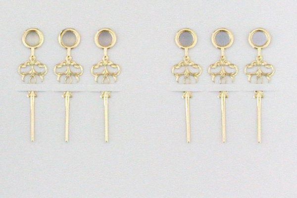 Lancette per orologi da tasca Louis XVI, gialle Lancette per orologi da tasca Louis XVI, gialle