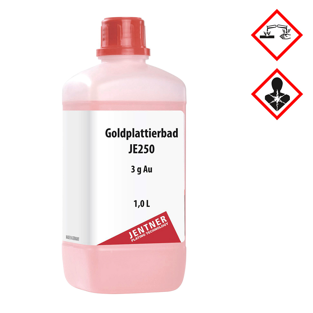 3588_JE250_Gefahr Gold plating bath JE250, 1 l