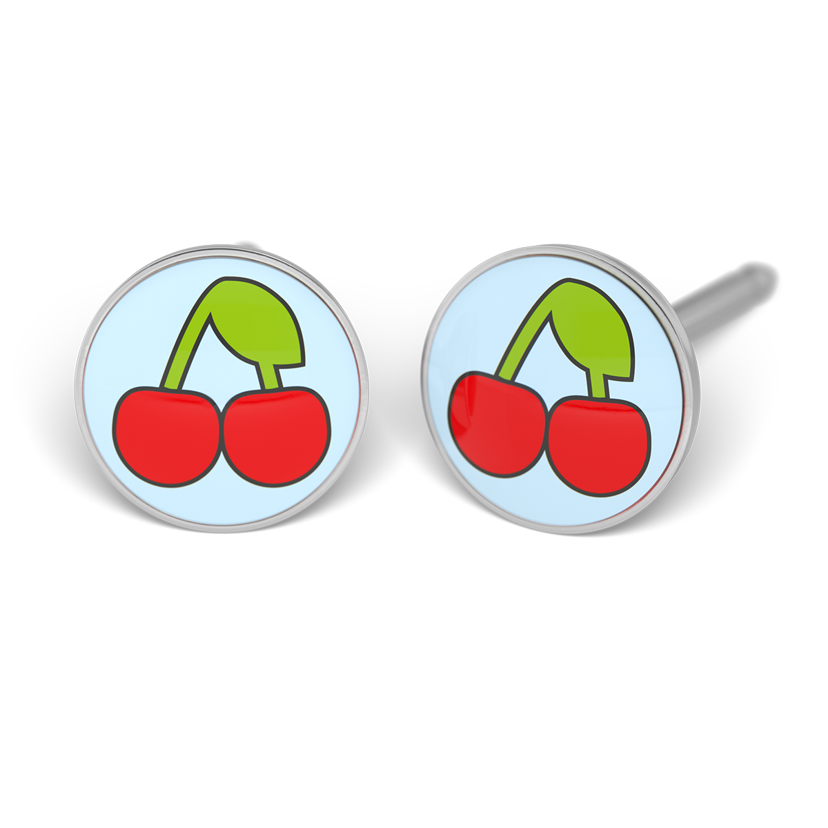 System 75 ear studs, white