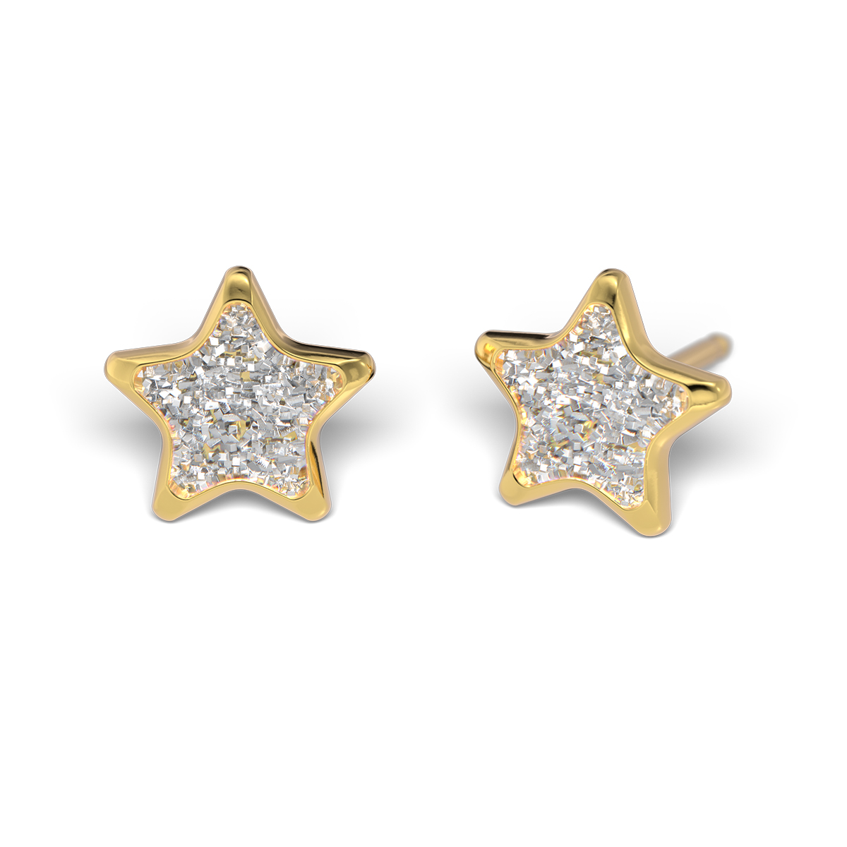 System 75 ear studs, gold plated