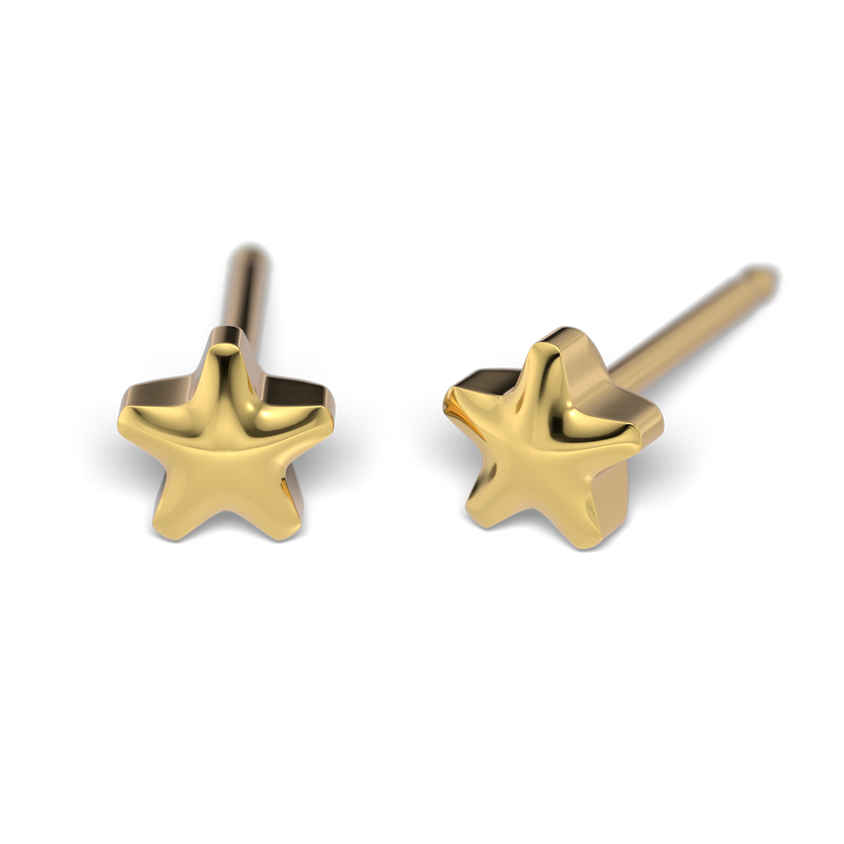 System 75 ear studs, gold plated