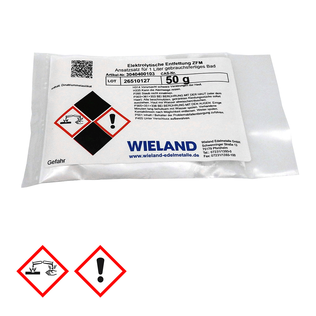 Wilaplat electrolytic degreasing bath ZFM, 50 g