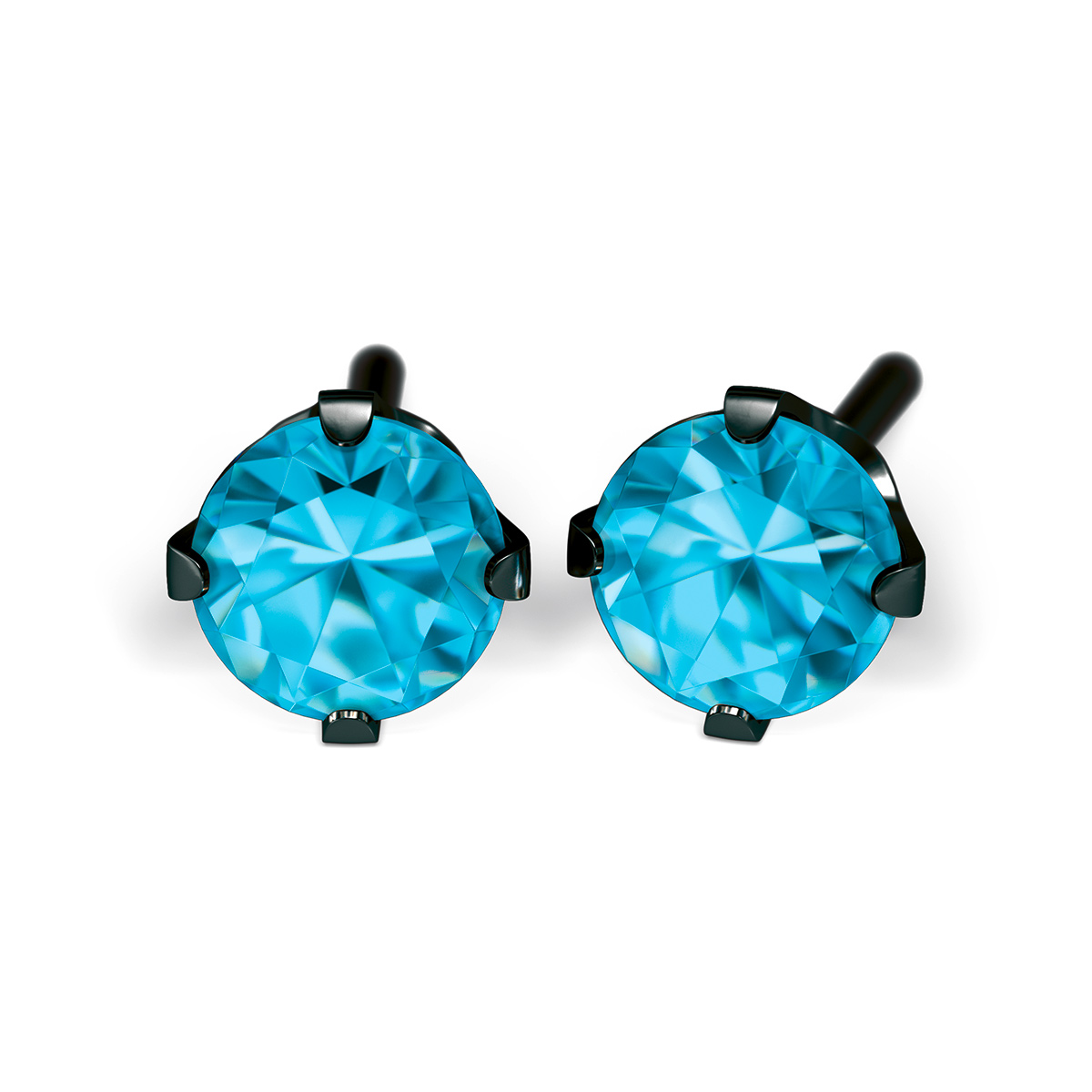 System 75 ear studs, black