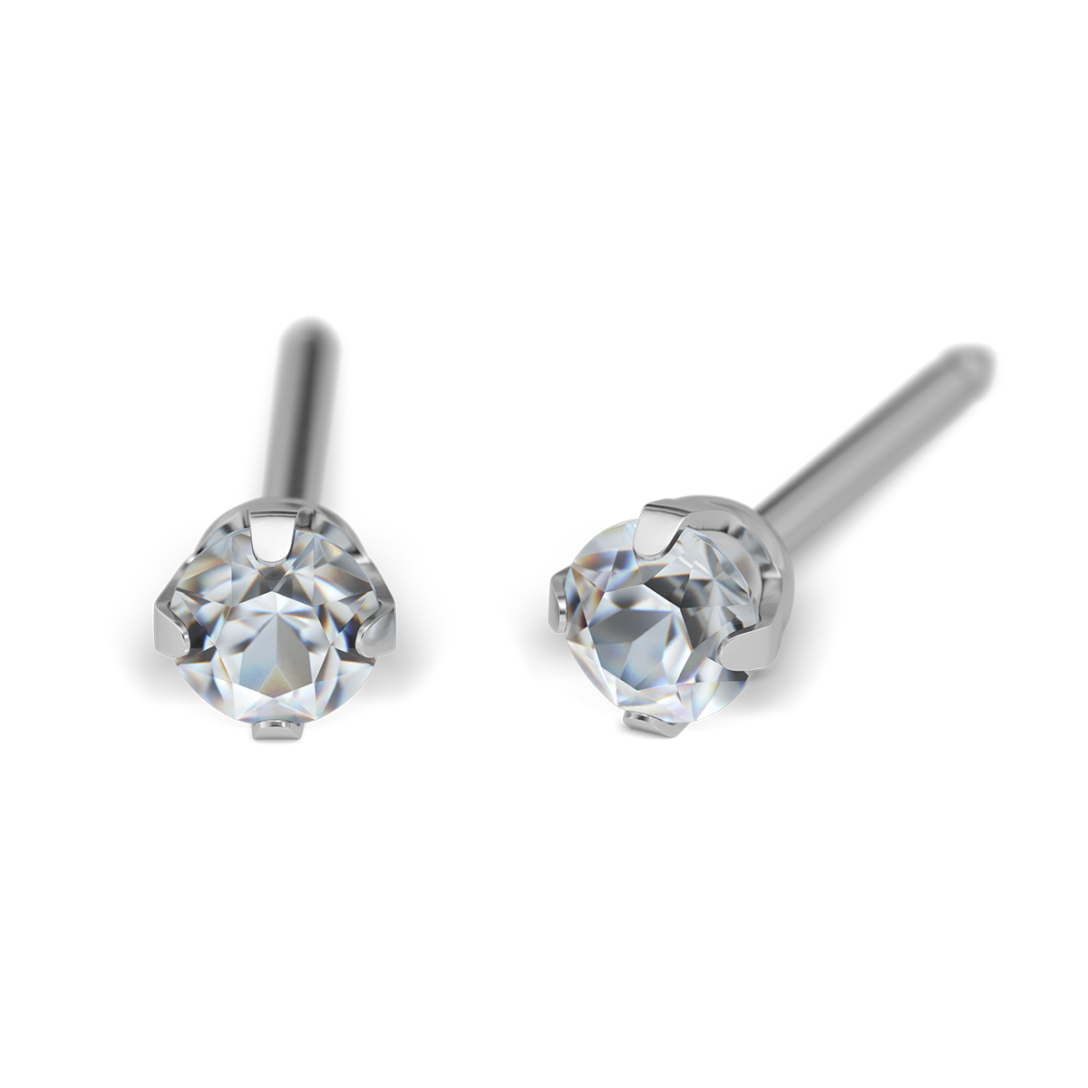 System 75 ear studs, white