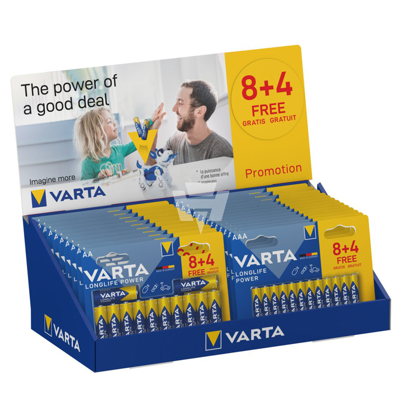 Varta Longlife Power counter display 8+4