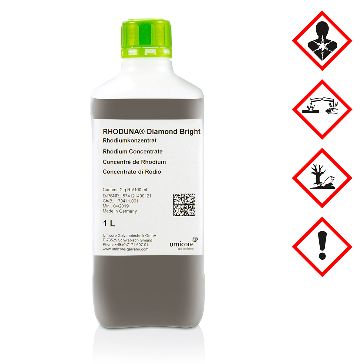 Rhodium bath Rhoduna diamond bright