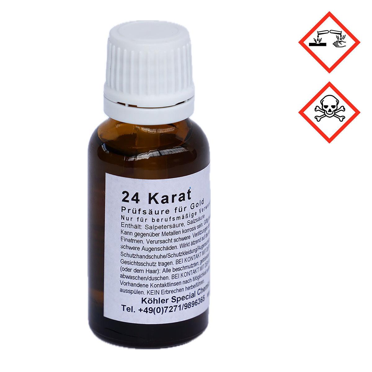 Test acid 24 ct gold