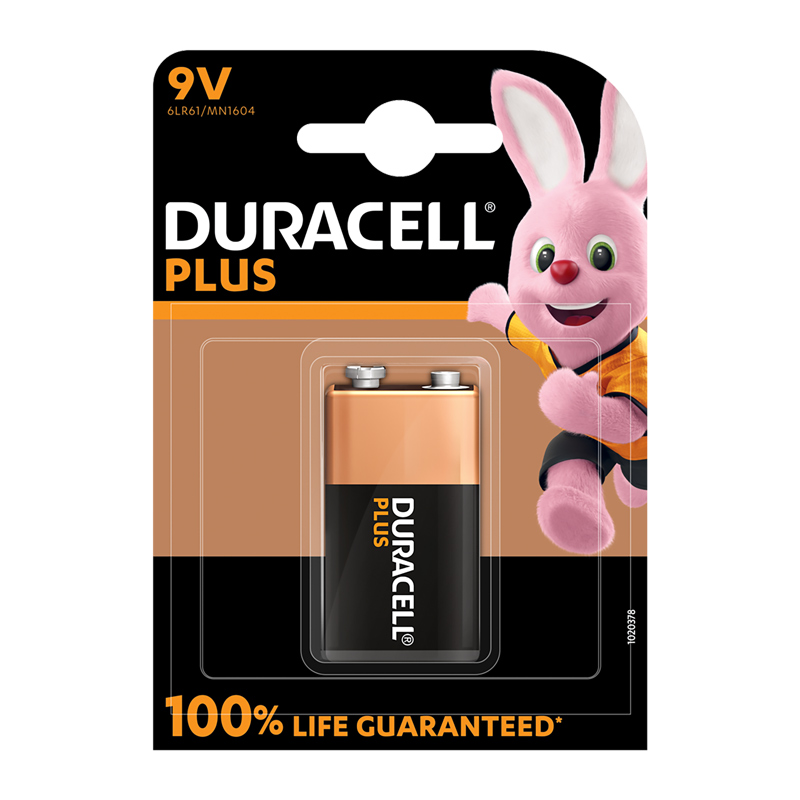 Batterie DURACELL PLUS ALKALINE 9V 6LR61 Batterie DURACELL PLUS ALKALINE 9V 6LR61