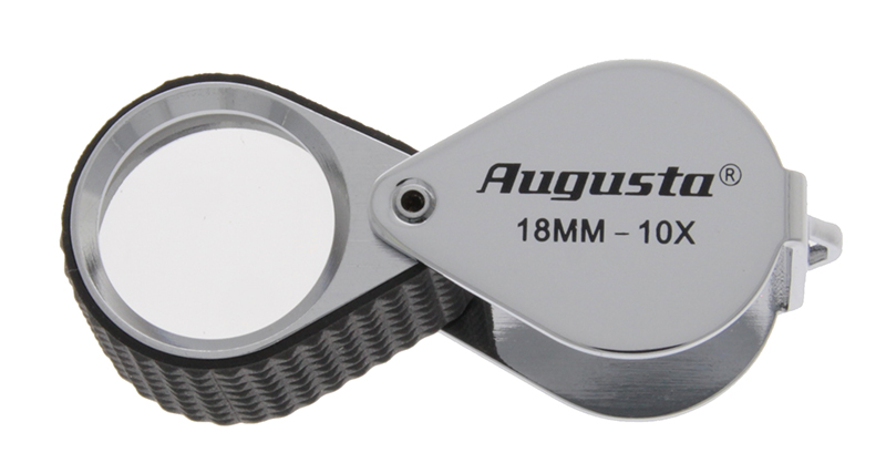 Pocket loupe chrome/ rubber 10X