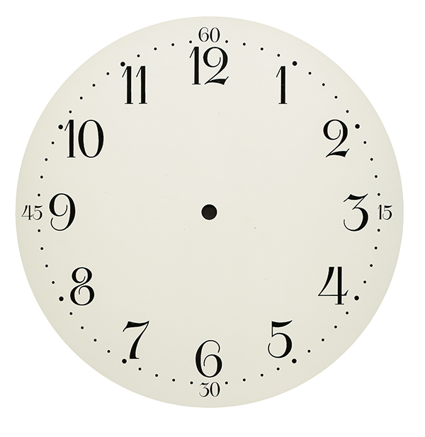 Quadrante con numeri arabi, colore avorio, Ø 295 mm Quadrante con numeri arabi, colore avorio, Ø 295 mm