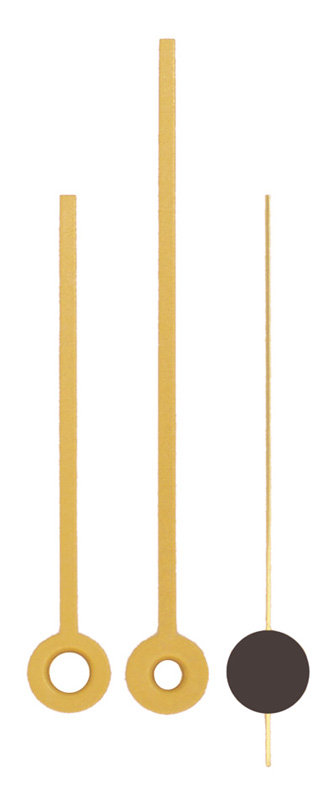 Lancette per movimenti radiocontrollati, gialle, 80/60 mm Lancette per movimenti radiocontrollati, gialle, 80/60 mm