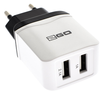 2GO main charger USB Duo white