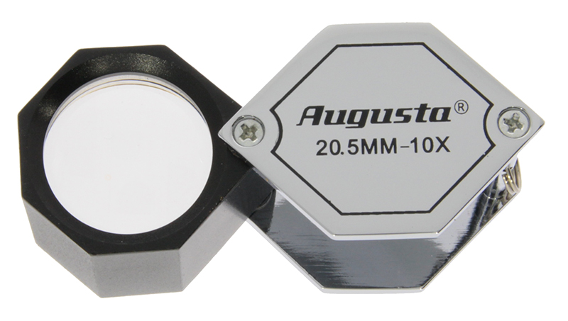 Pocket loupe chrome/ black 10X