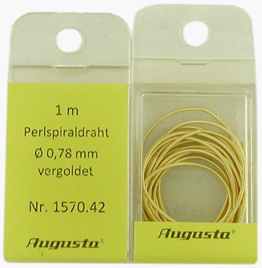 Spiral wire for necklaces gold plated 0,78 mm