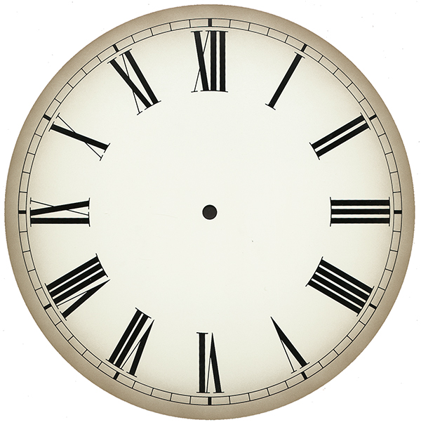 Quadrante con numeri romani, colore avorio, Ø 290 mm