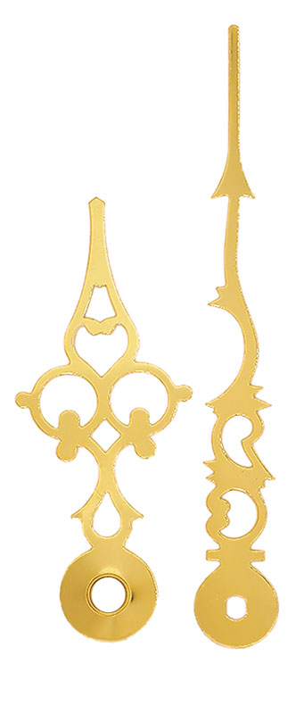 Lancette per movimenti al quarzo, gialle, 87/60 mm