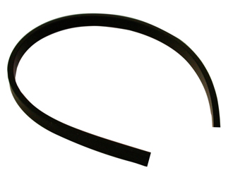 Filo di caucciù piatto nero