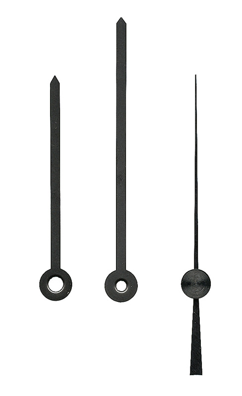 Lancette per movimenti radiocontrollati, nere, 90/70 mm