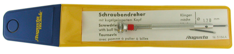 Screwdriver for slotted screws