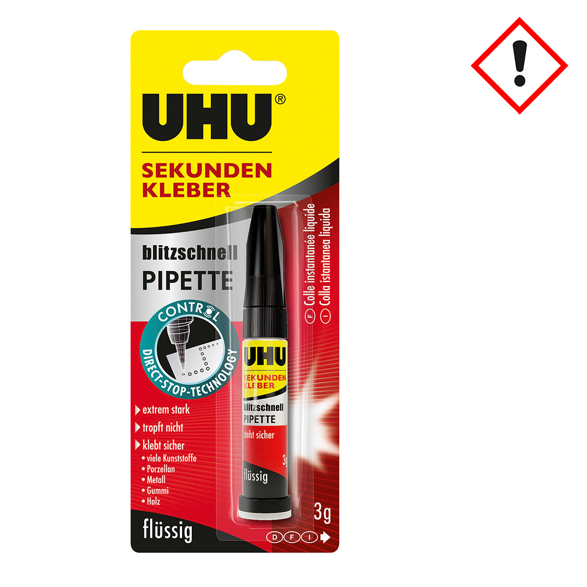 UHU Sekundenkleber blitzschnell mit Pipette