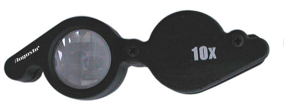 Folding magnifier triplex black 10X