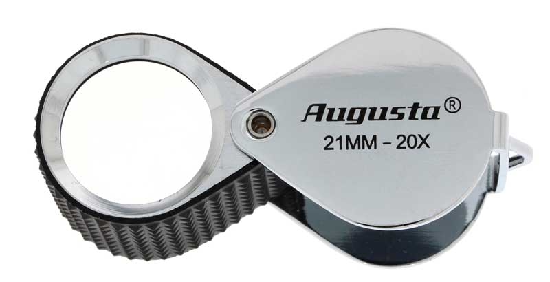 Pocket loupe chrome/ rubber 20X
