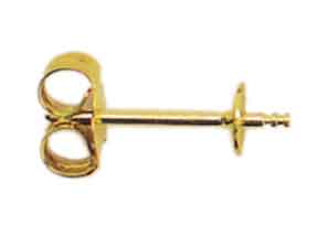 EAR STUD GOLD 750 WITH PEARL CUP