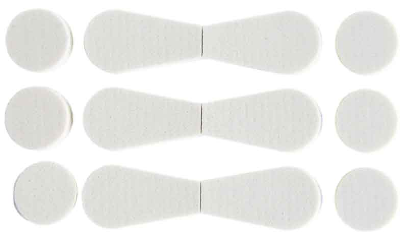 Ohrclip Pads in verschiedenen Formen, sortiert Ohrclip Pads in verschiedenen Formen, sortiert