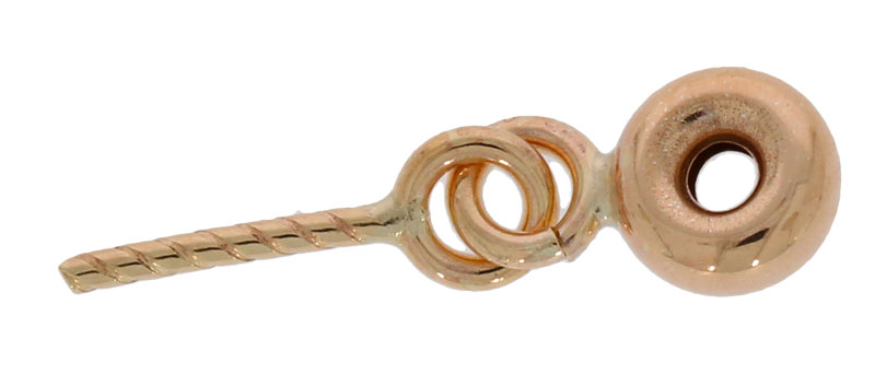 Rondelle 4 mm, mit Stift, Gelbgold 375 Rondelle 4 mm, mit Stift, Gelbgold 375