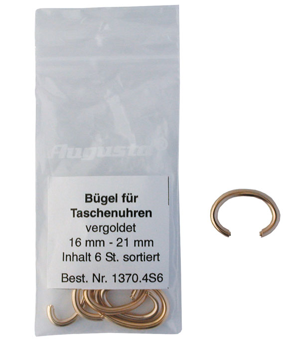Sortiment Bügel für Taschenuhren oval vergoldet