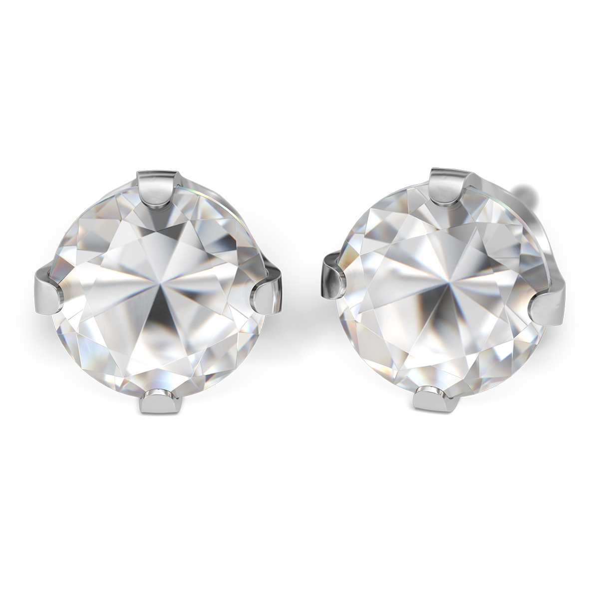 System 75 ear studs, white