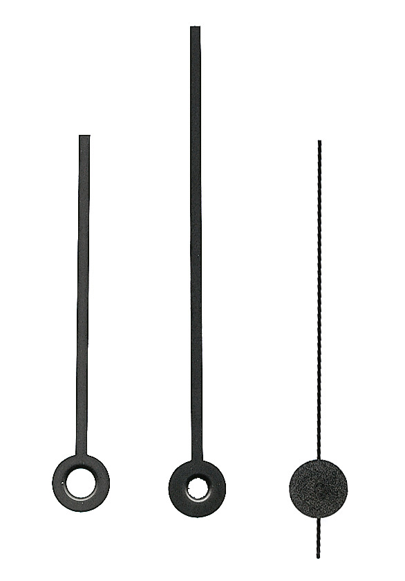 Lancette per movimenti radiocontrollati, nere, 80/60 mm