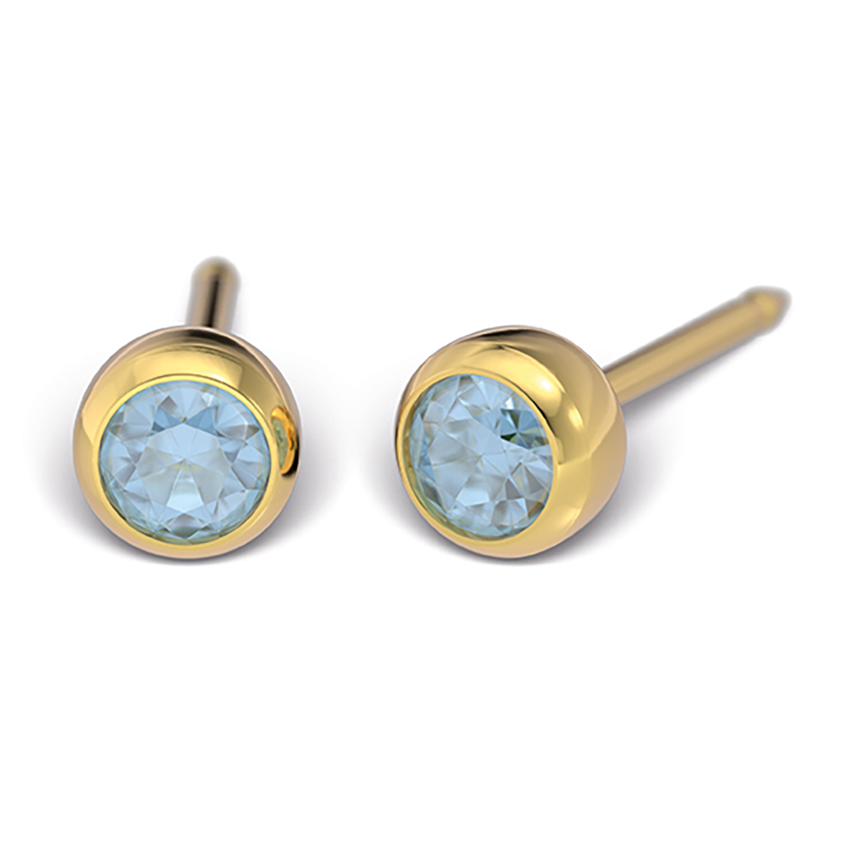 System 75 ear studs, gold plated