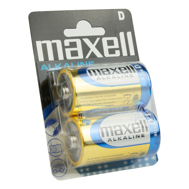 Batterie MAXELL TORCIA D - LR 20 Batterie MAXELL TORCIA D - LR 20