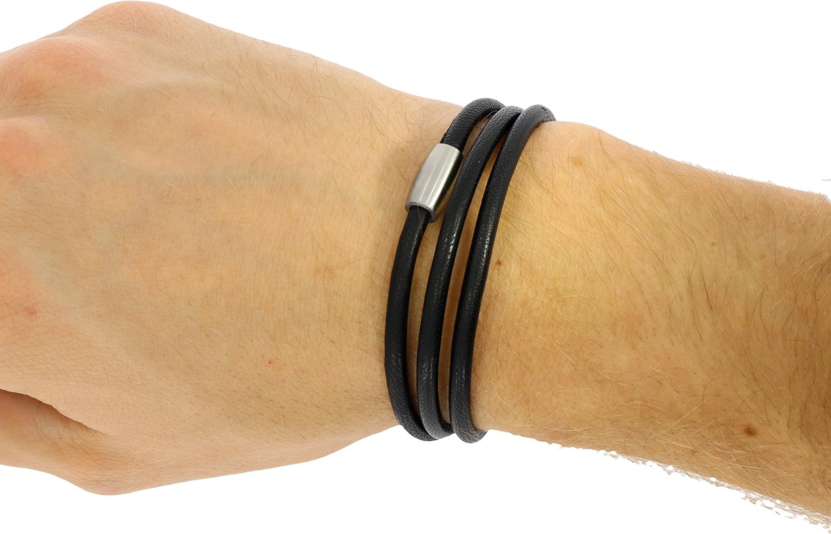 Cordoncino di nappa con anima, tondo con cucitura, Ø 4 mm, nero Cordoncino di nappa con anima, tondo con cucitura, Ø 4 mm, nero