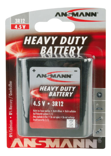 ANSMANN batteria carbonio-zinco 3R12 4,5 V, blister da 1 pezzo