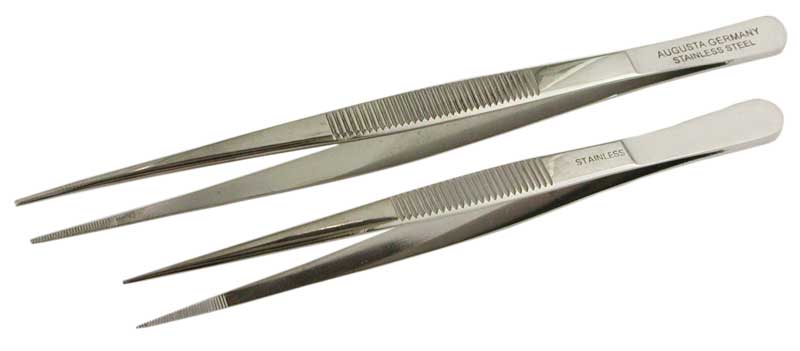 Assortimento di pinzette in acciaio Assortimento di pinzette in acciaio