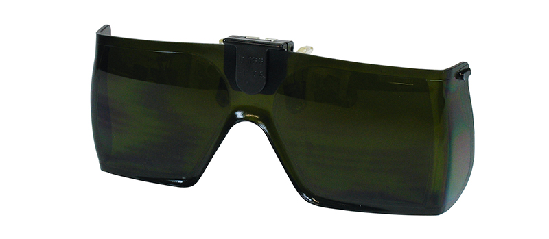 Clip-on protection lenses dark green