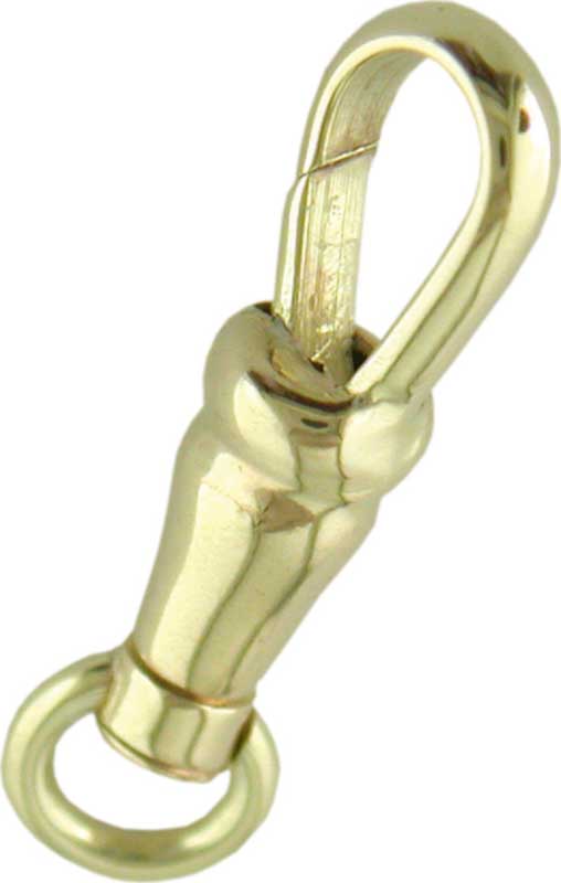 Karabiner mit beweglicher Öse und Ring 20 mm