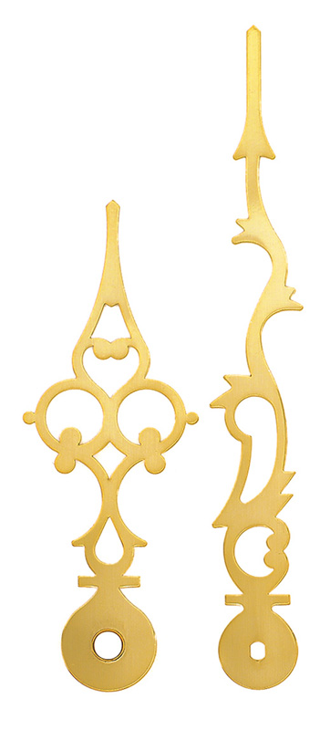 Lancette per movimenti al quarzo, gialle, 121 /87 mm Lancette per movimenti al quarzo, gialle, 121 /87 mm