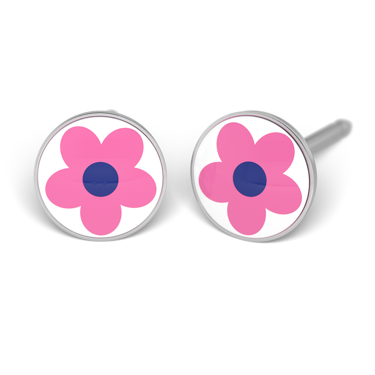 System 75 ear studs, white