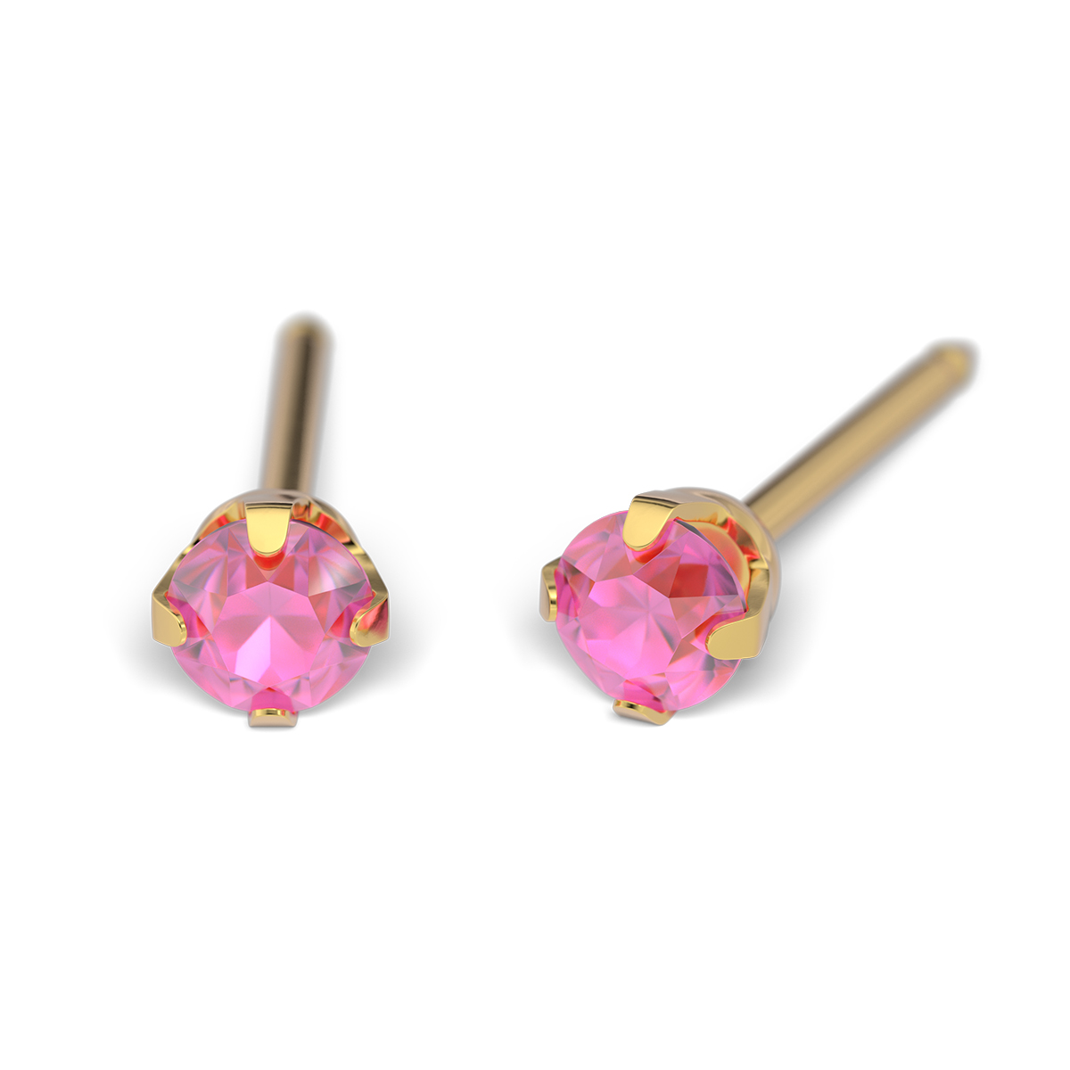 System 75 ear studs, gold plated