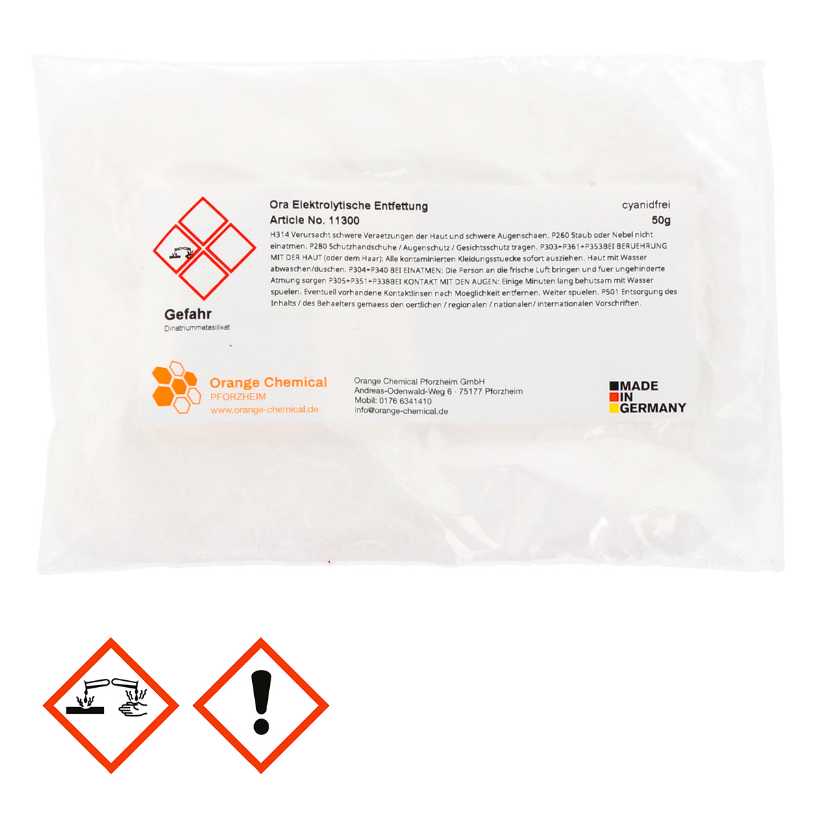 Ora electrolytic deagreasing