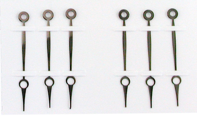 Lancette per orologi da tasca Breguet, nere