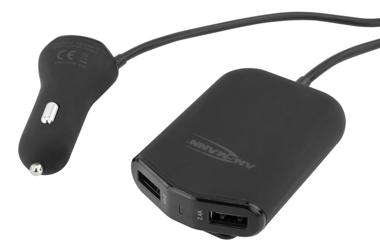 Ansmann In-car charger with 4x USB-ports
