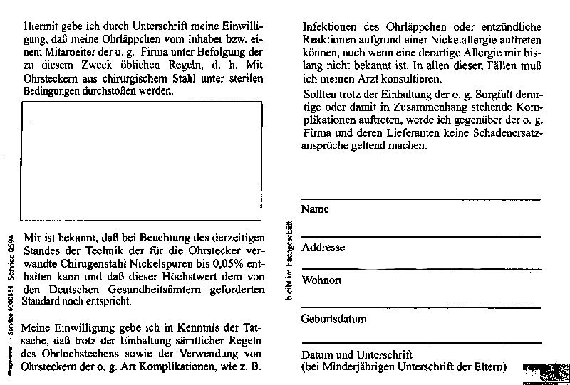 Declaration of agreement