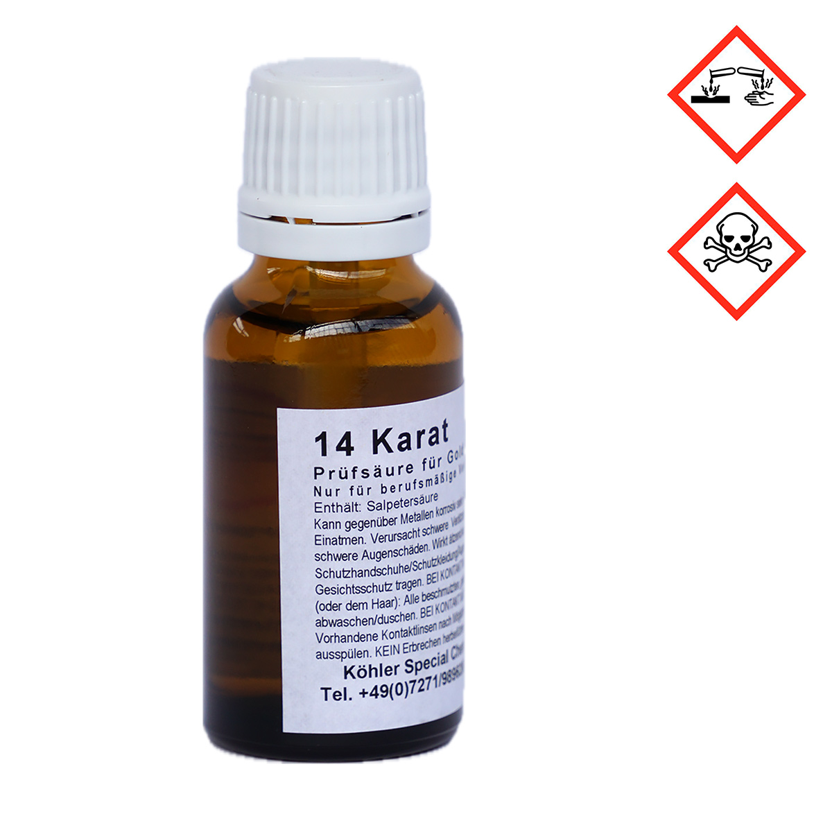 Test acid 14 ct gold