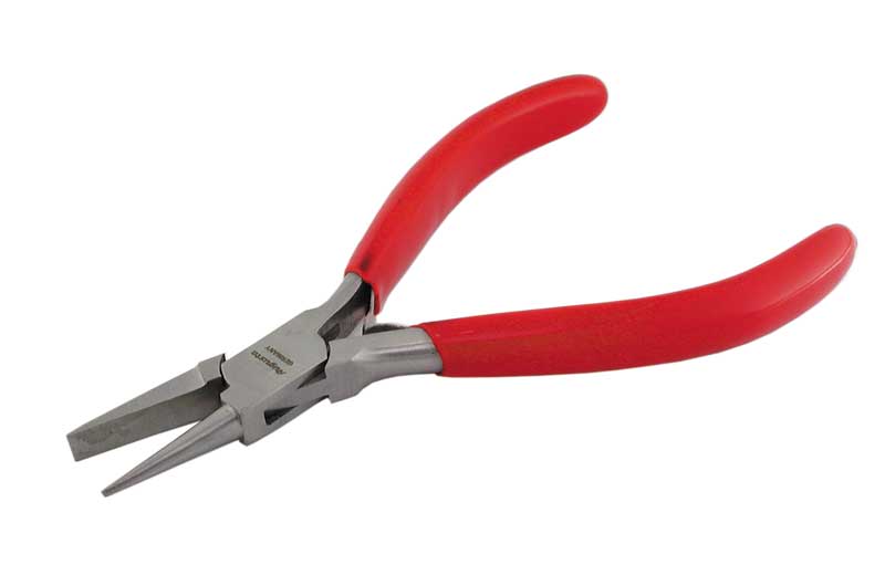 Pinza in acciaio, becchi tondo e piatto 130 mm