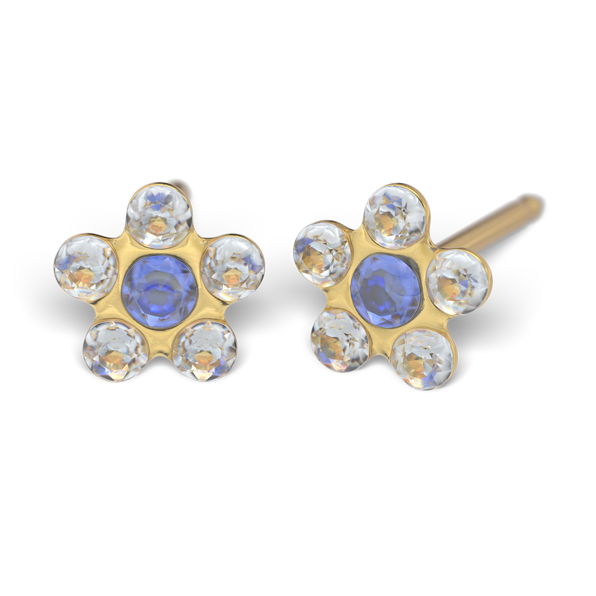 System 75 ear studs, gold plated